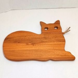 Cat charcuterie plate cutting board cheese plate wood decor